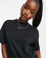 Thumbnail for your product : Nike Mini Swoosh oversized t-shirt in black