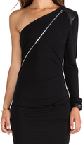 Thumbnail for your product : Yigal Azrouel Cut25 by One Shoulder Zipper Front Dress