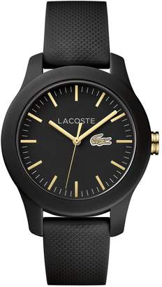Lacoste 12.12 black dial silicone strap Ladies Watch