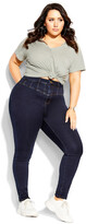 Thumbnail for your product : City Chic Harley Sexy Corset Skinny Jean - dark denim