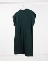 Thumbnail for your product : Weekday Prime organic cotton jersey mini dress in bottle green