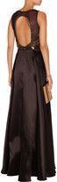 Thumbnail for your product : Badgley Mischka Embellished satin and tulle gown