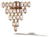 Thumbnail for your product : As 29 18kt rose gold Baguette 5 row triangle earrings