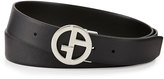 Thumbnail for your product : Giorgio Armani Reversible Leather GA Belt, Black
