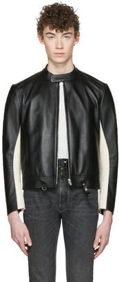 Maison Margiela Black Leather Racer Jacket