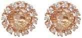 Thumbnail for your product : Suzanne Kalan 14K Rose Gold Circle Topaz & Sapphire Stud Earrings