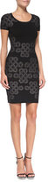 Thumbnail for your product : Diane von Furstenberg Knot-Print Knit Short-Sleeve Sheath Dress