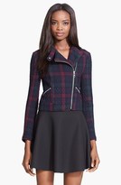 Thumbnail for your product : Elizabeth and James 'Patti' Plaid Quilted Moto Jacket