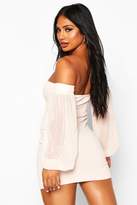 Thumbnail for your product : boohoo Off The Shoulder Bodycon Mini Dress