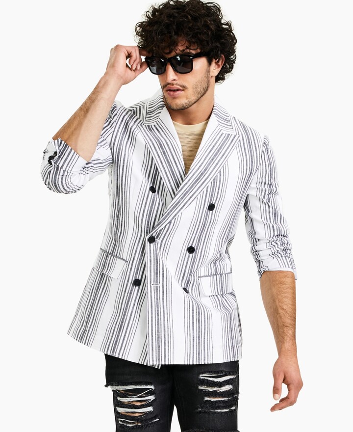 INC International Concepts Men's Variegated Striped Blazer, Created for ...