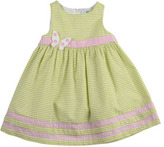 Thumbnail for your product : Florence Eiseman Seersucker Dress with Butterfly, Green/White/Pink, 12-24 Months