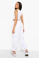 Thumbnail for your product : boohoo Lettuce Hem Crop And Jogger Set
