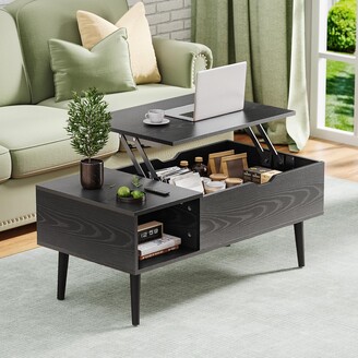 Lamerge Coffee Table Set of 3, Rectangular Coffee Table & 2 Accent