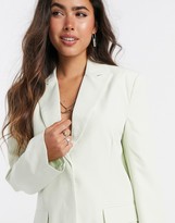 Thumbnail for your product : ASOS DESIGN dad suit blazer in mint