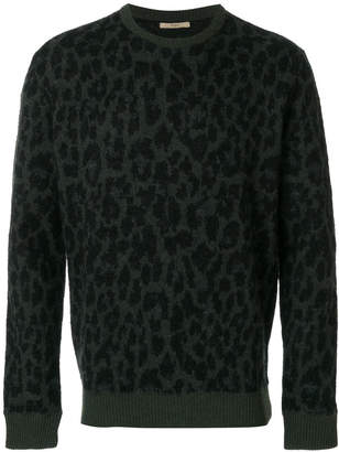 Nuur leopard print intarsia jumper