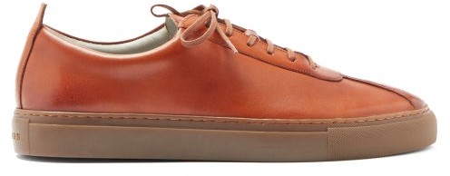 tan leather trainers