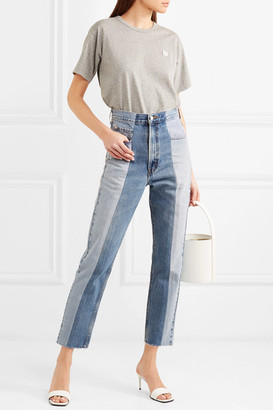 E.L.V. Denim The Twin Two-tone High-rise Straight-leg Jeans