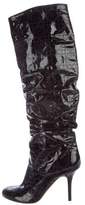 Thumbnail for your product : Christian Dior Cannage Patent Leather Knee-High Boots