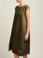 Thumbnail for your product : Pleats Please Issey Miyake Sleeveless Pleated Dress - Womens - Khaki