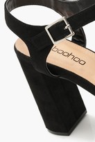 Thumbnail for your product : boohoo Extra Wide Fit Platform Two Part Heels