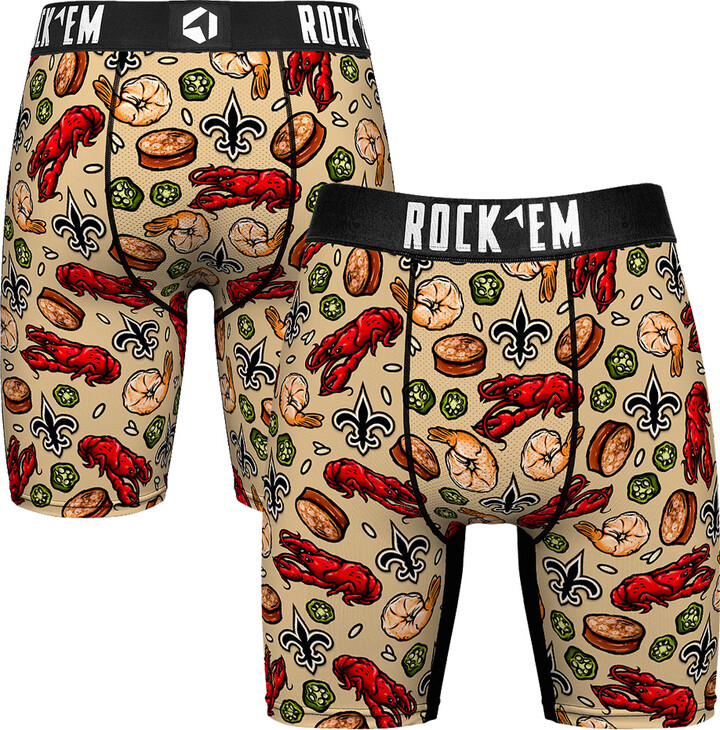 Men's Rock Em Socks Gold New Orleans Saints Gumbo Boxer Briefs