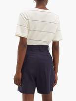 Thumbnail for your product : A.P.C. Sara Striped Cotton T-shirt - Womens - Navy White