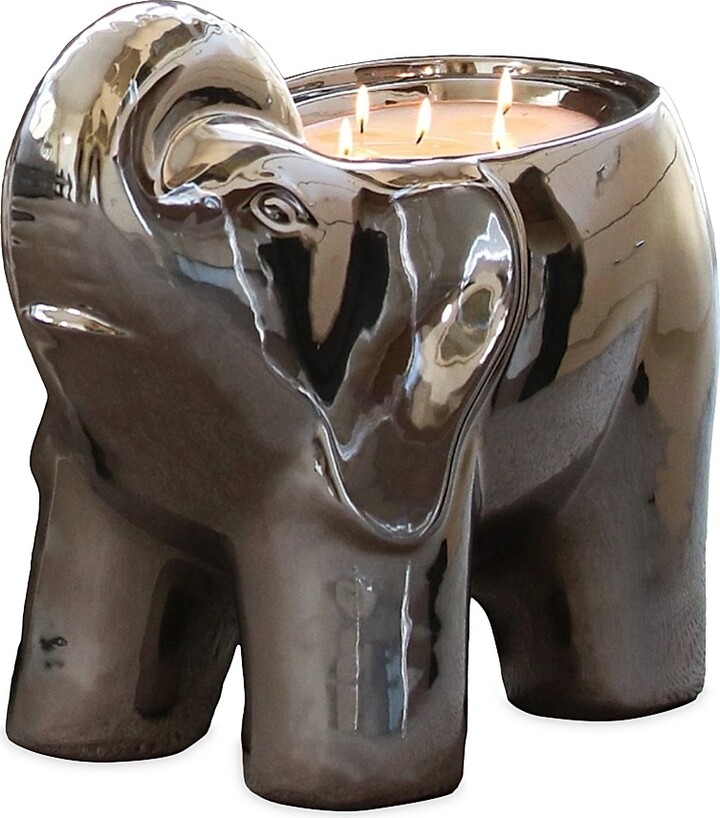 Thompson Ferrier Silver Grand Elephant Candle - Silver - Size Jasmine Lily