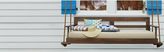 Thumbnail for your product : Southern Komfort Bed Swings Porch Swing, Weathered Brown/Cream