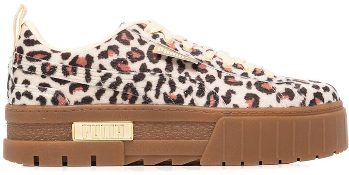 Puma Mayze Leopard sneakers - ShopStyle
