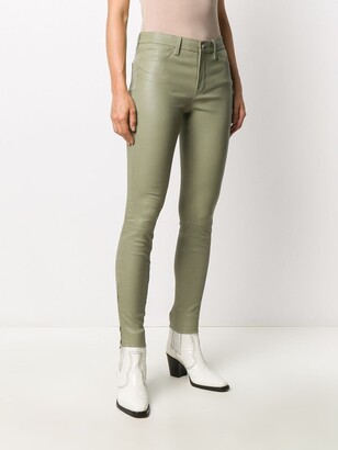 J Brand Skinny Fit Leather Trousers