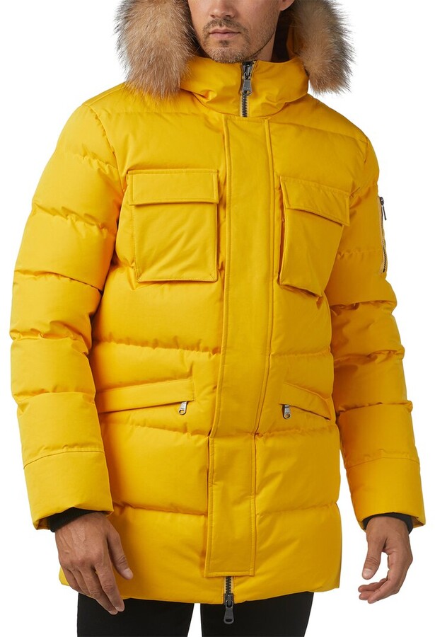 Pajar Wilson Men's Duck Down Faux Fur Trim Insulated Warm Winter Parka Coat 