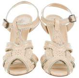 Thumbnail for your product : Manolo Blahnik Peep-Toe Ankle Strap Sandals
