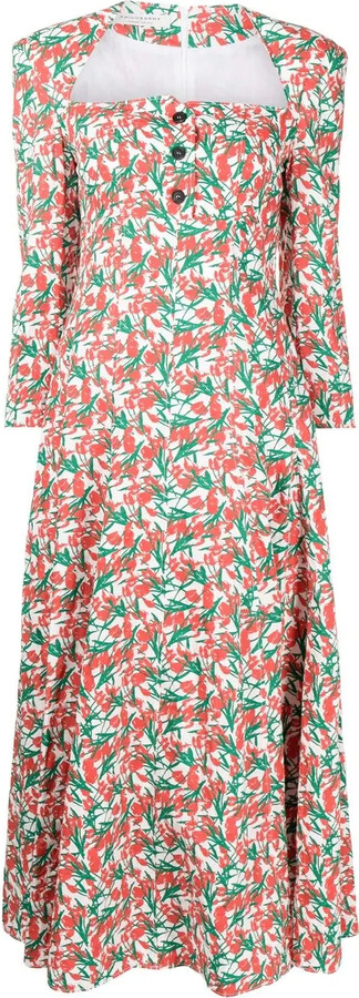 Philosophy di Lorenzo Serafini Long Floral Cotton Dress