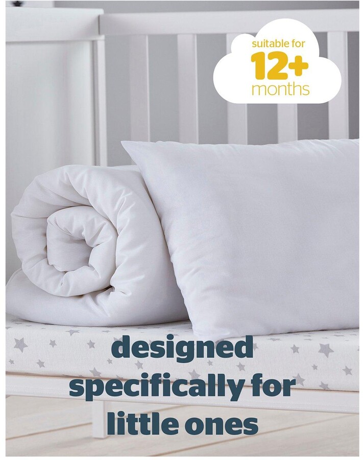 silent night cot bed duvet and pillow