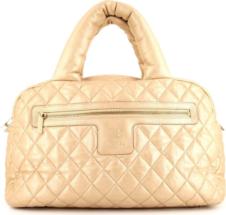 Chanel - Authenticated Coco Cocoon Handbag - Leather Gold Plain for Women, Very Good Condition