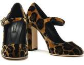 Thumbnail for your product : Dolce & Gabbana Crystal-Embellished Leopard-Print Velvet Mary Jane Pumps