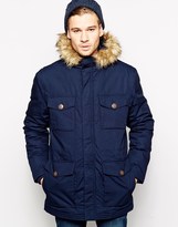 Thumbnail for your product : Selected Parka With Faux Fur Hood