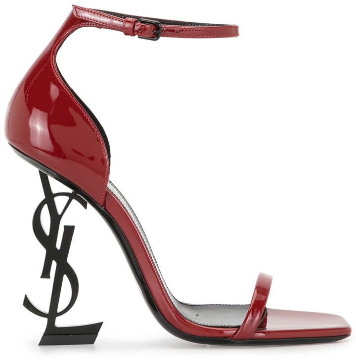 Saint Laurent Opyum patent-leather sandals - ShopStyle
