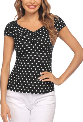 polka dot summer blouse