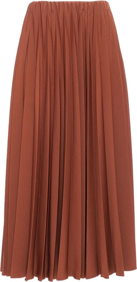 Clips Stretch Pleated Skirt