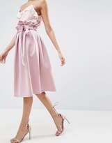 Thumbnail for your product : ASOS Design scuba prom skirt with paperbag waist