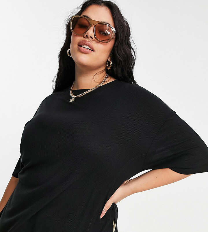 ASOS Curve ASOS DESIGN Curve oversized t-shirt with side splits