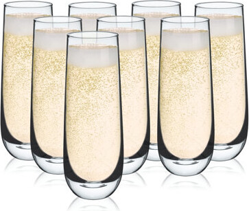 True Stemless Champagne Flutes