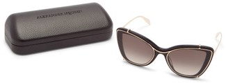 Alexander McQueen Contoured-frame Cat-eye Acetate Sunglasses - Black Grey