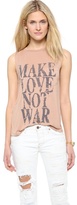 Thumbnail for your product : Haute Hippie Make Love Not War Muscle Tee