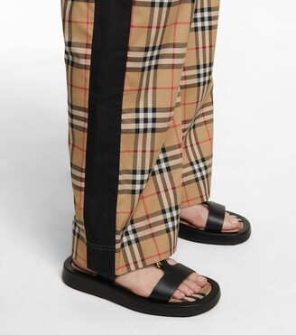 Burberry Vintage Check high-rise wide-leg sweatpants