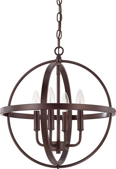 Capital Lighting Hartwell Chandelier in Bronze, Size: 17"