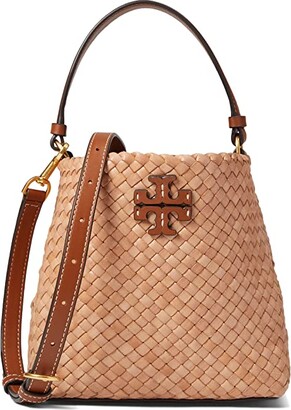 Tory Burch Large Fleming Soft Bucket Bag in Natural