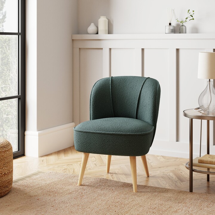 Dunelm Elsie Boucle Cocktail Chair Pacific Blue ShopStyle Armchairs