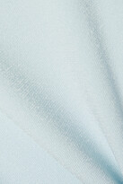 Thumbnail for your product : Sally LaPointe Cropped Stretch-knit Top - Sky blue